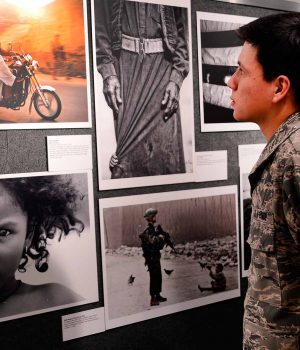 cadet-viewing-exhibit-in-gallery