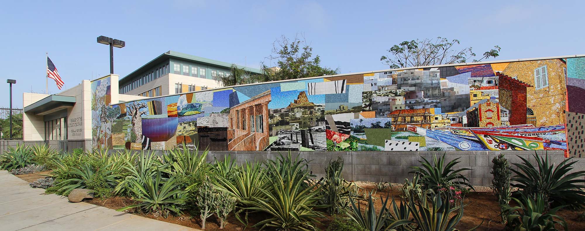 U.S. Embassy Dakar mural by Mickalene Thomas