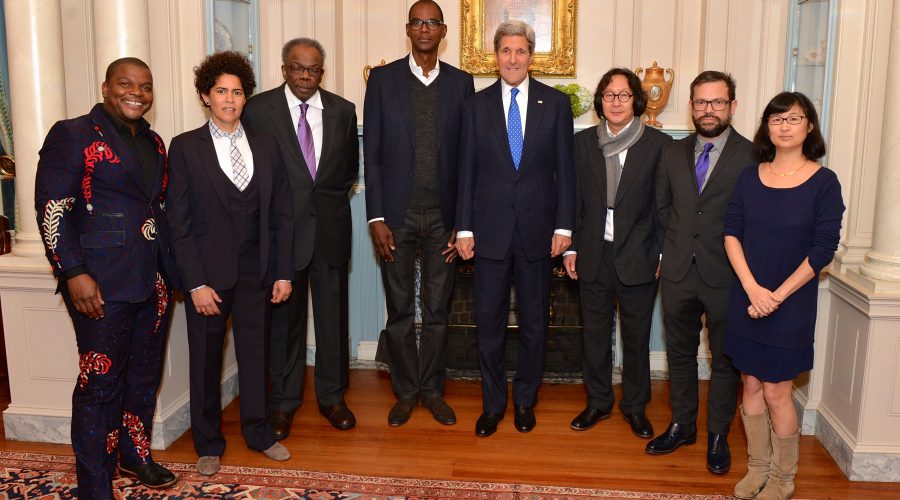 Medal of Art awardees with Secretary Kerry