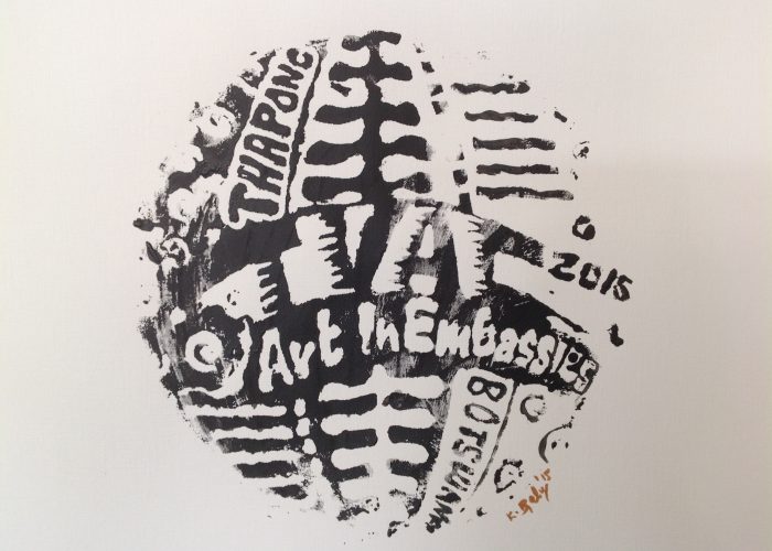 Art in Embassies logo designed by workshop participant