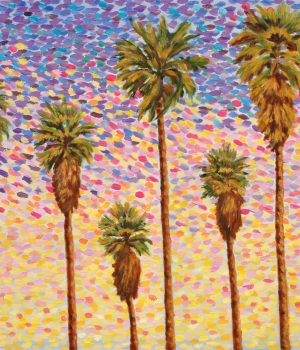 Nasreen Haroon, Palisade Palms III, 2006, Oil on canvas, Courtesy of the artist, Los Angeles, California