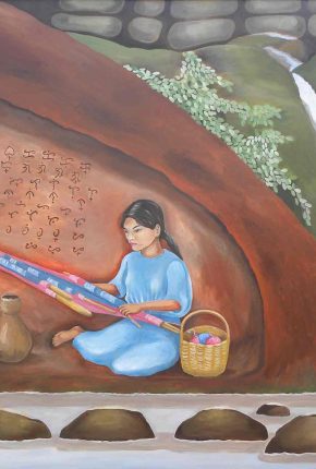 Athena Magcase-Lopez, Weaver in a Cave, 2007, Oil on canvas, Courtesy of the artist, Morris Plains, New Jersey Athena Magcase-Lopez, Weaver in a Cave, 2007, Oil on canvas, Courtesy of the artist, Morris Plains, New Jersey