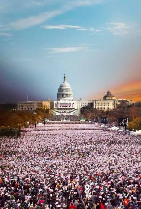Stephen Wilkes, Presidential Inauguration, Day to Night, 2013, Archival Digital Type-C print on Acrylic [Edition #4/30], Courtesy of the artist, Westport, Connecticut