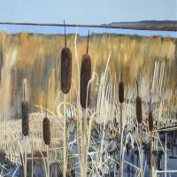 R. Gordon Arneson, Cattails, Oil on Masonite, Overall: 36 x 24 x 1 in. (91.4 x 61 x 2.5 cm), Collection of Art in Embassies, Washington, D.C.; Gift of the Estate of Nancy Long Arneson