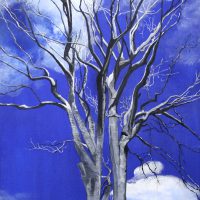 R. Gordon Arneson, Beeches Against March Sky, Mixed media, Overall: 48 1/2 x 30 3/4 x 2 in. (123.2 x 78.1 x 5.1 cm), Collection of Art in Embassies, Washington, D.C.; Gift of the Estate of Nancy Long Arneson