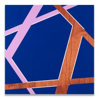 J.T. Kirkland, On Line V, Acrylic, polyacrylic on Spanish cedar plywood, Overall: 16 x 16 x 1in. (40.6 x 40.6 x 2.5cm),