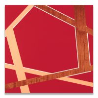 J.T. Kirkland, On Line I, Acrylic, polyacrylic on Spanish Cedar plywood, Overall: 16 x 16 x 1in. (40.6 x 40.6 x 2.5cm),