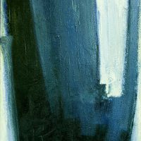 Dusti Bongé, P-36 Untitled (Black, Blue and White Composition), Oil on canvas, Framed: 44 x 28in. (111.8 x 71.1cm), Courtesy of the Dusti Bongé Art Foundation, Biloxi, Mississippi