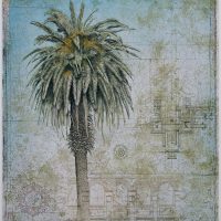 David Smith Harrison, Royal Palm with Turkish Design, Multiple plate color intaglio print, framed: 22 x 26in. (55.9 x 66cm) unframed, Courtesy of the artist and The Marshall Gallery, Scottsdale, Arizona