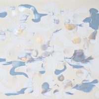 Gudrun Mertes Frady, Skylight # 14, Water-based and metallic medias on mylar, Overall: 19 x 24in. (48.3 x 61cm), Courtesy of the artist, Brooklyn, New York, and Kathryn Markel FIne Arts, New York