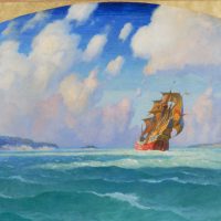N. C. Wyeth, Sailing Away, oil on canvas, 36 x 42 in.  (91.4 x 106.7 cm), Courtesy of Phillip Grace, Washington, DC