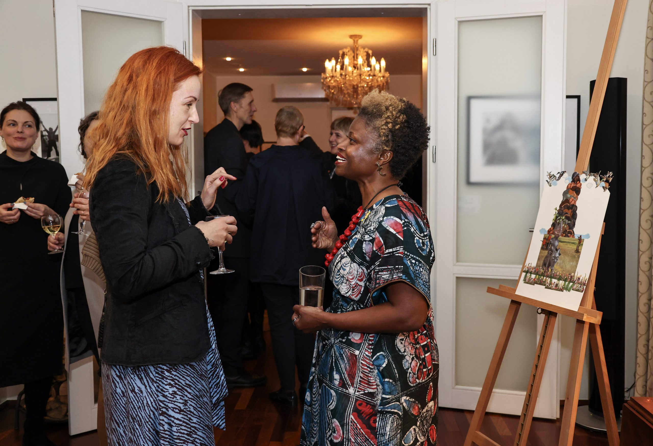 At the reception, Charlton engaged directly with luminaries of the Lithuanian art world, cultural program managers, art critics, and multiple generations of Lithuanian artists.