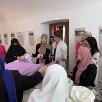 Visiting American Artist Hillary Waters Fayle visited Tipaza outside Algiers where she spoke with a group of local artisan women about their work.