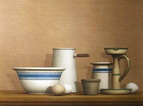 Still Life, with Eggs, Candlestick, and Bowl