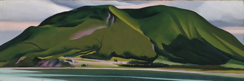 Georgia O'Keeffe, Green Mountains, Canada, Oil on canvas, 12 x 36in. (30.5 x 91.4cm), Courtesy of the Art Institute of Chicago, Alfred Stieglitz Collection, Gift of Georgia O'Keeffe